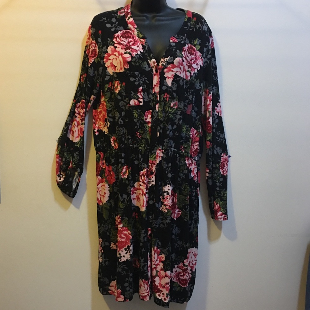 Mix by 41 Hawthorn button front floral dress XL
